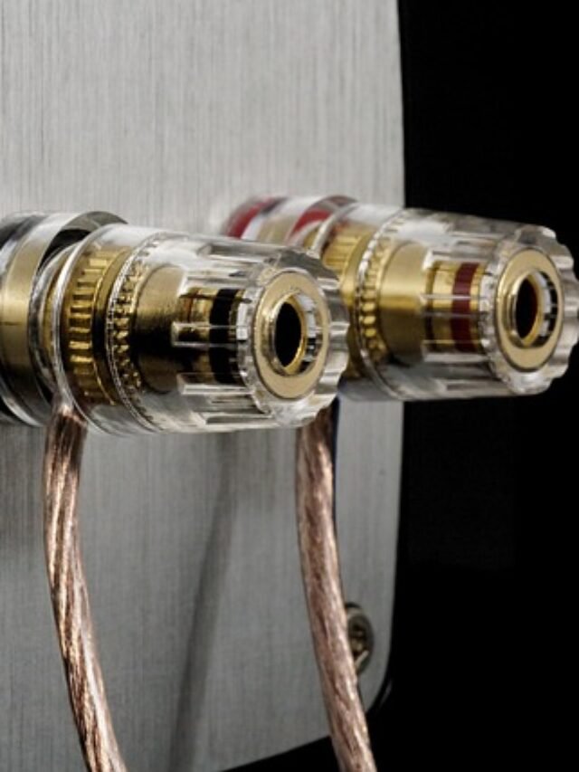 speaker, connection, speaker cable, cable, audio, music, sound, clamp, electricity, voltage, perfomance